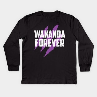 Wakanda Forever Kids Long Sleeve T-Shirt